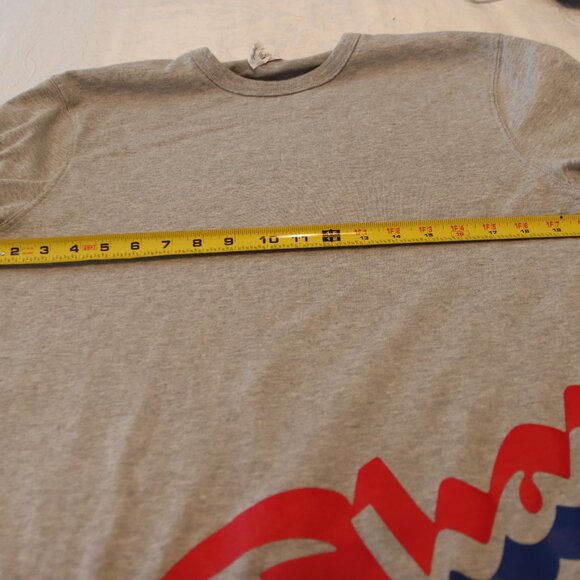 Champion Script Logo Wrap Around T-Shirt Heather Grey Short Sleeve Size Large - Picture 5 of 11